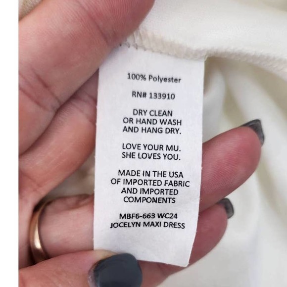 NWT NEW Show‎ Me Your MUMU Jocelyn White Long Sleeve Sheer Maxi Dress XL - Picture 13 of 13